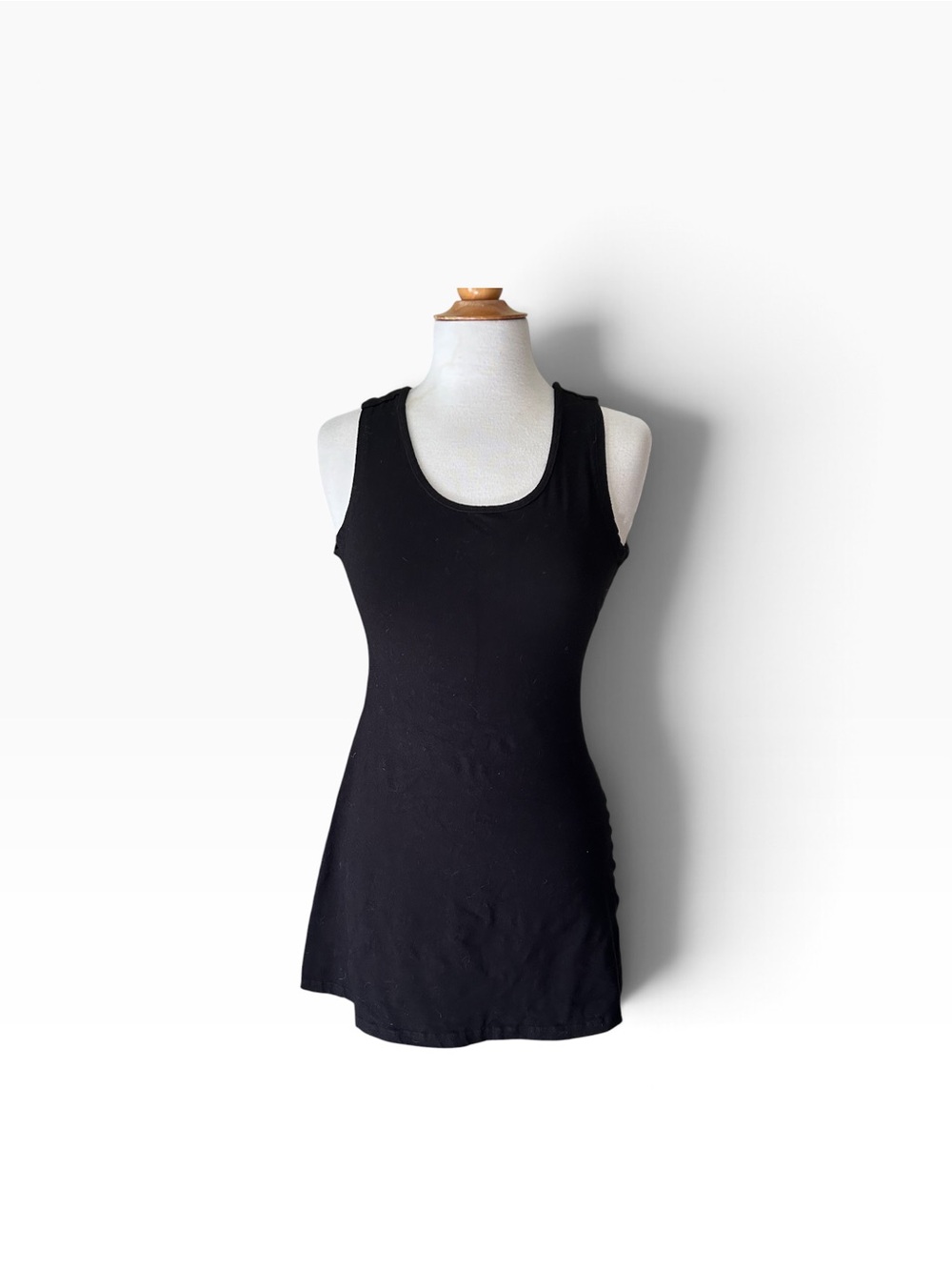 EARTHBOUND Black Sleeveless Mini Dress with Rainbow Striped Back - Large - Picture 6 of 7